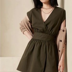Banana Republic Green Belted Army Dress Medium
